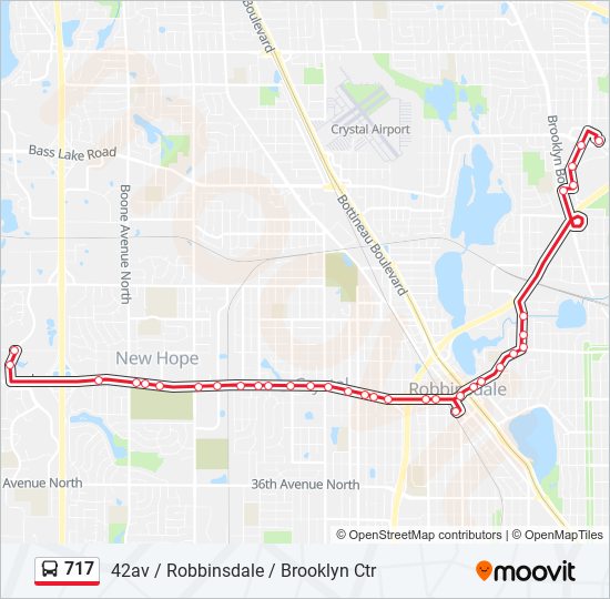 Mapa de 717 de autobús