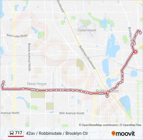 717 Bus Line Map