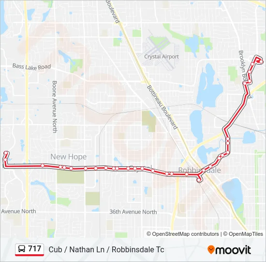 717 Bus Line Map