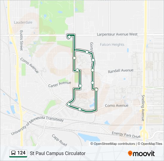 124 Bus Line Map