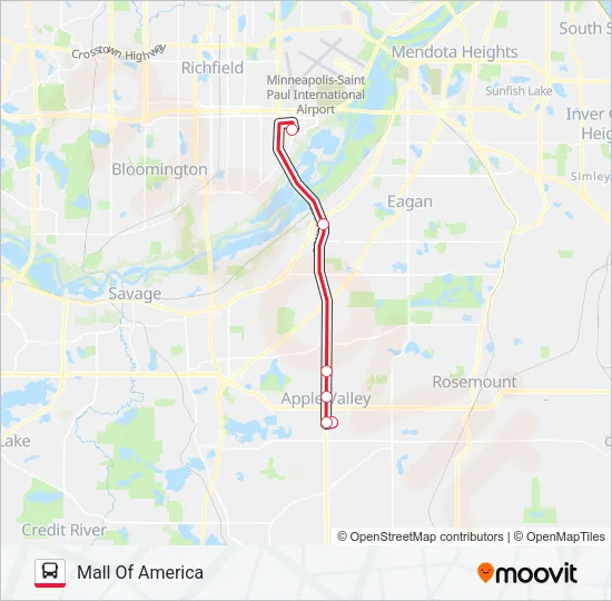 METRO RED LINE Bus Line Map