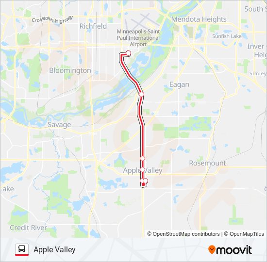 Mapa de METRO RED LINE de autobús