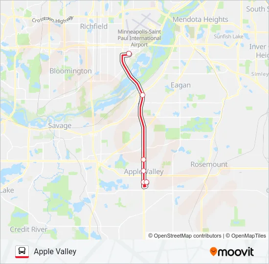 METRO RED LINE Bus Line Map
