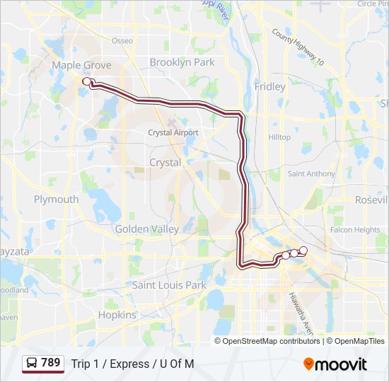 789 Bus Line Map