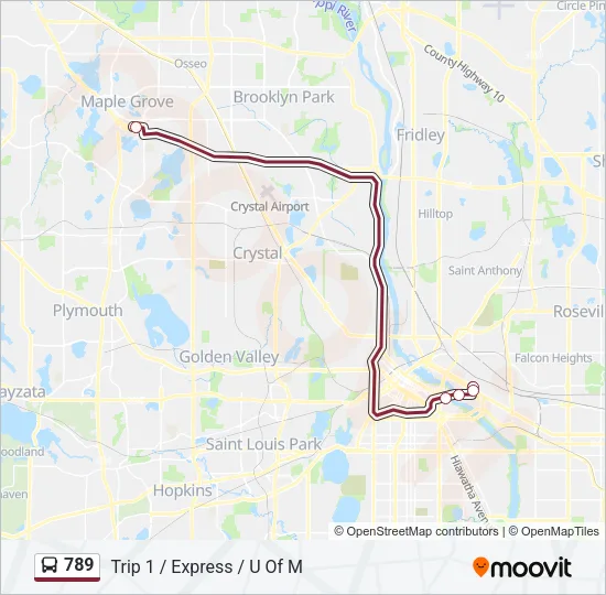 789 Bus Line Map