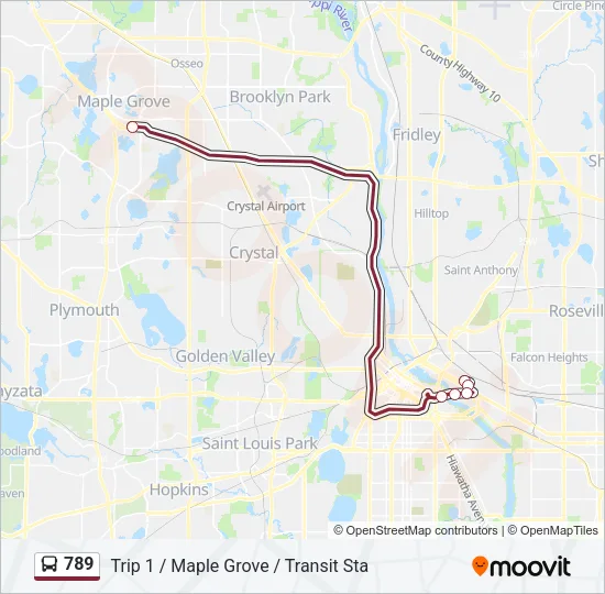 789 Bus Line Map