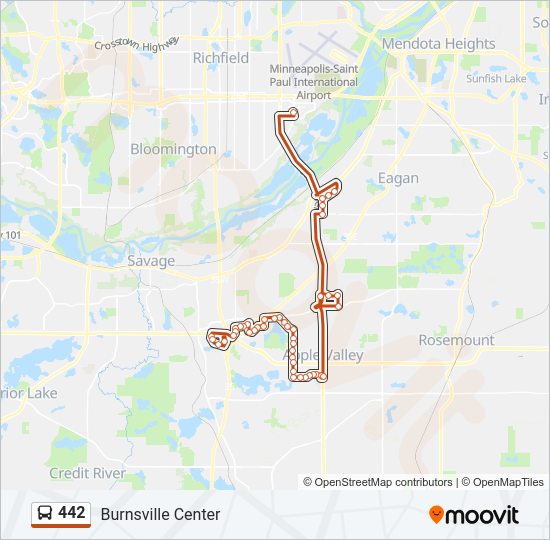 442 Bus Line Map