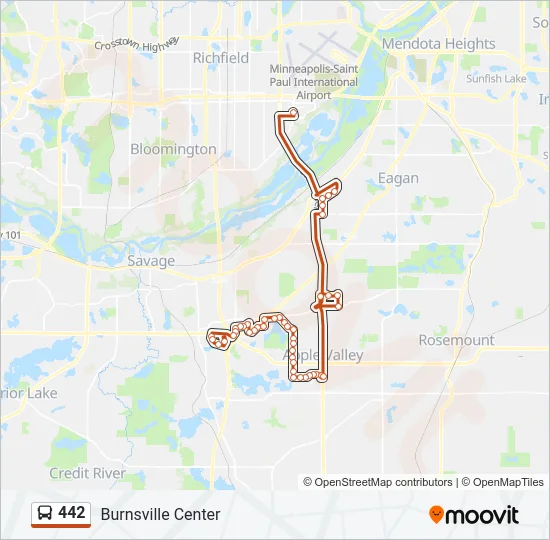 442 Bus Line Map
