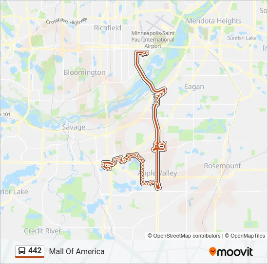 442 Bus Line Map