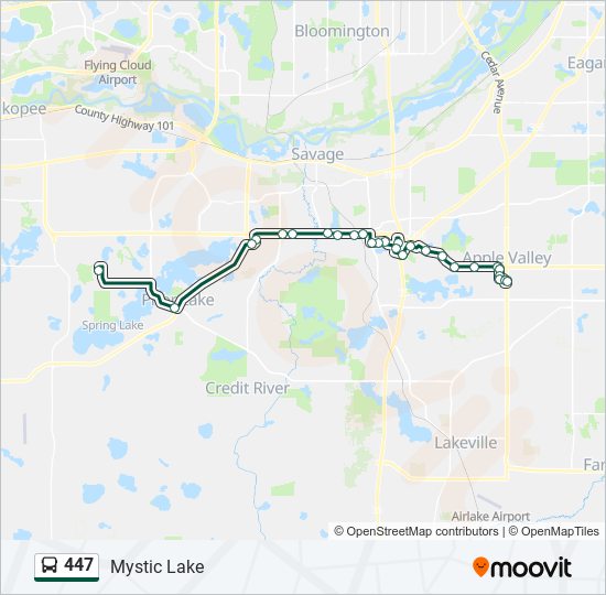 447 bus Line Map