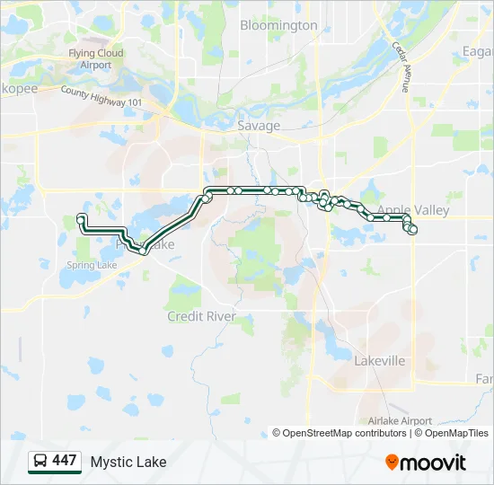 447 Bus Line Map