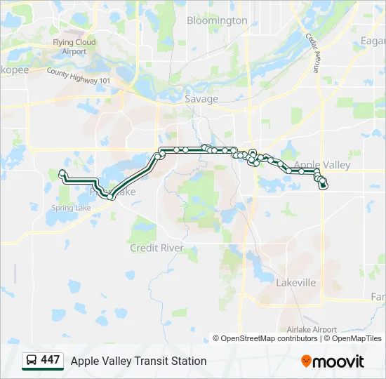 447 Bus Line Map