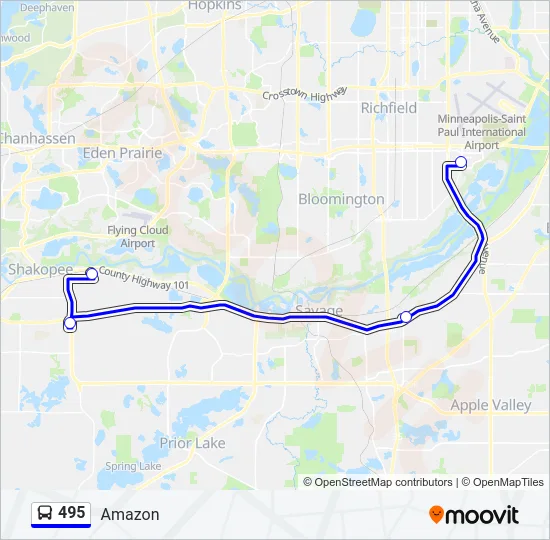 495 Bus Line Map