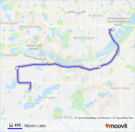 495 Bus Line Map