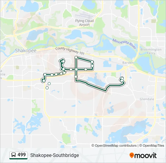 499 Bus Line Map