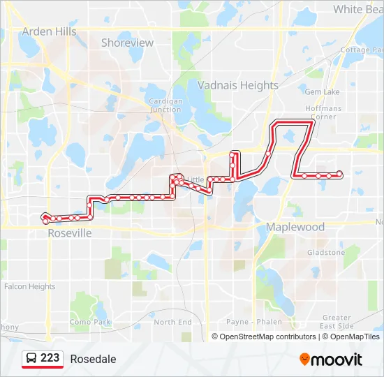 223 Bus Line Map