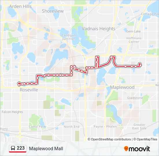 223 Bus Line Map