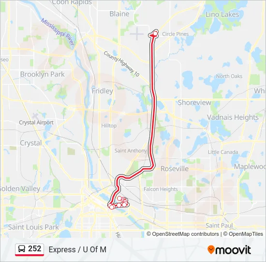 252 Bus Line Map