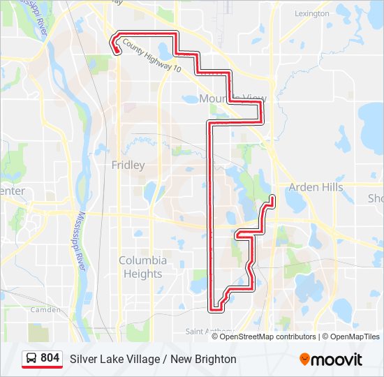 804 bus Line Map