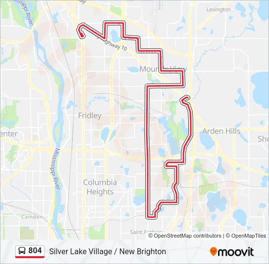 804 Bus Line Map