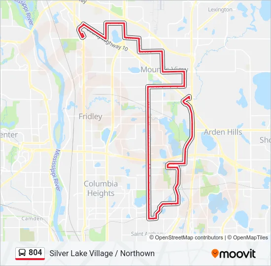804 Bus Line Map