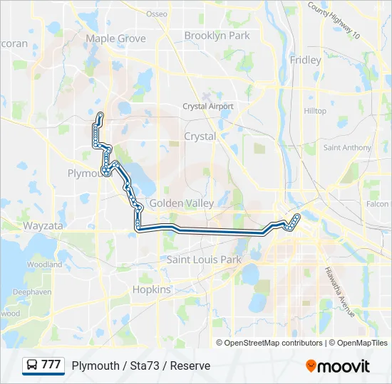 777 Bus Line Map