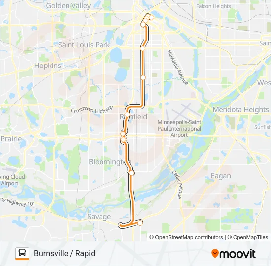 METRO ORANGE LINE Bus Line Map