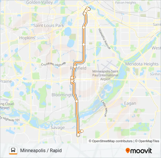 METRO ORANGE LINE Bus Line Map