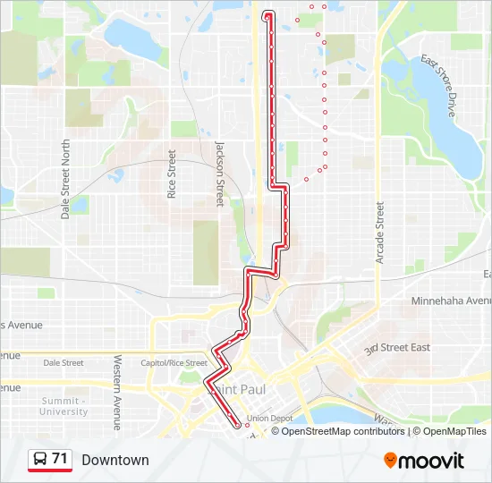 71 Bus Line Map