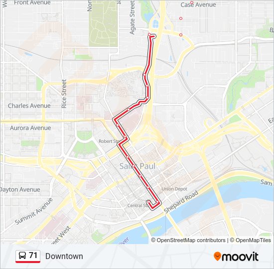 71 Route Schedules Stops Maps Downtown Updated