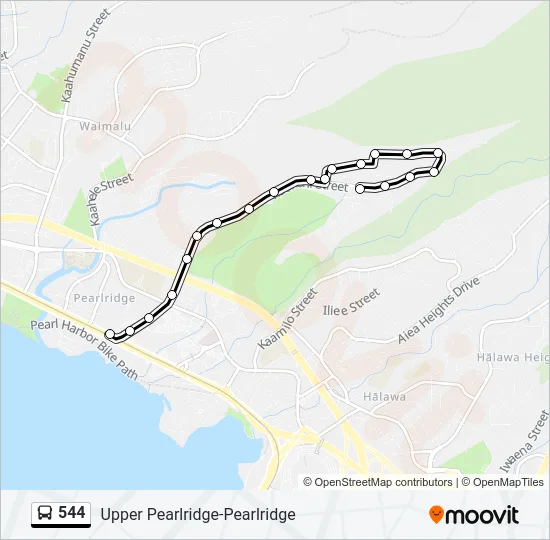 544 Bus Line Map