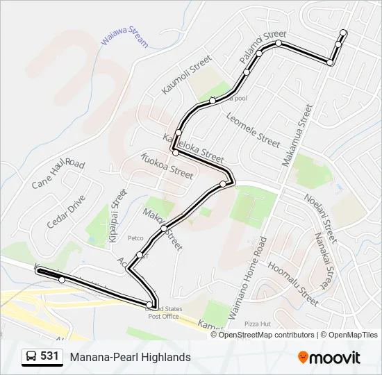 531 Bus Line Map