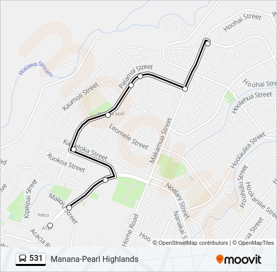 531 bus Line Map