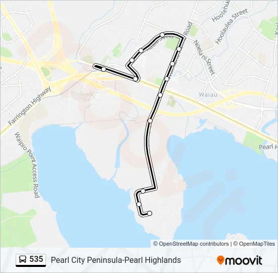 535 Bus Line Map