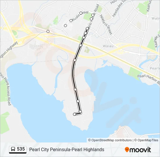 535 Bus Line Map