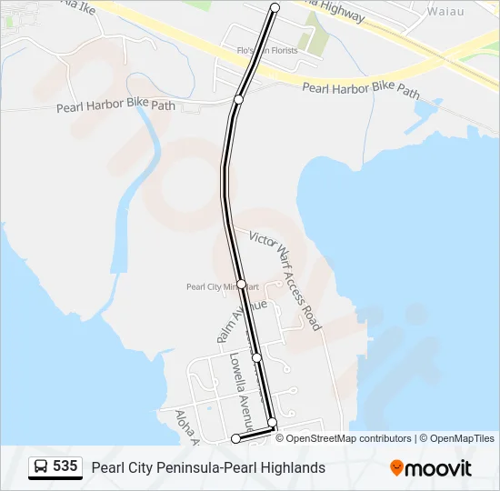535 Bus Line Map
