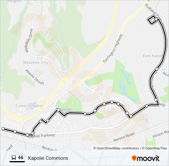 46 Bus Line Map