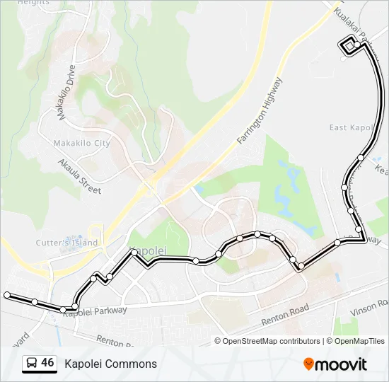 46 Bus Line Map