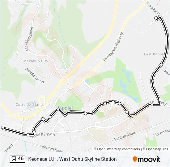 46 Bus Line Map