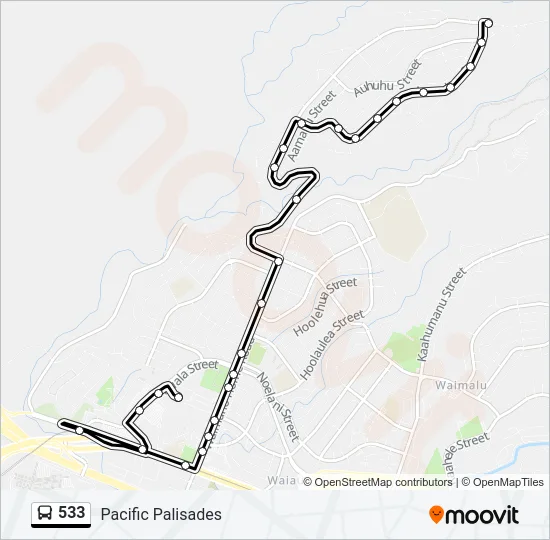 533 Bus Line Map