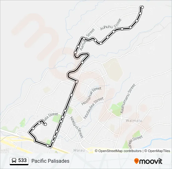 533 Bus Line Map
