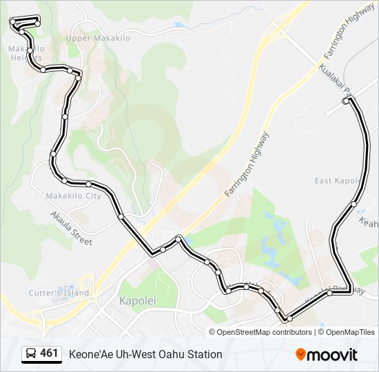 461 bus Line Map