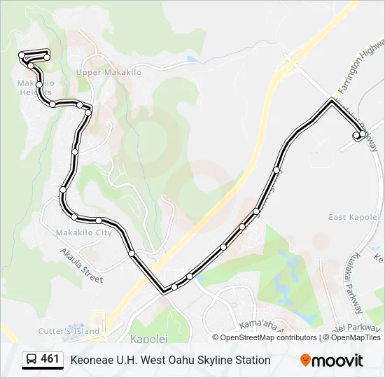 461 Bus Line Map