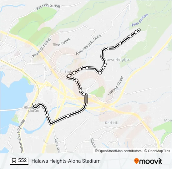 552 Bus Line Map