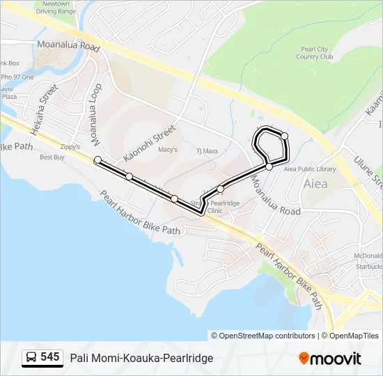 545 Bus Line Map
