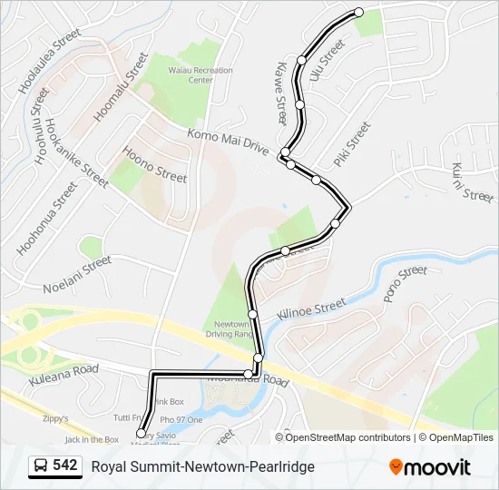 542 Bus Line Map