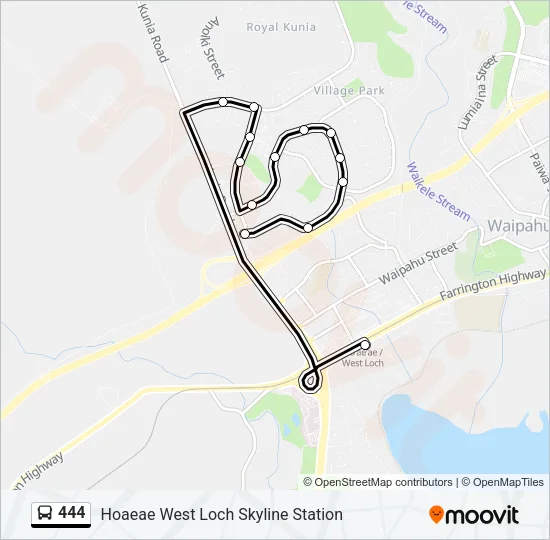 444 Bus Line Map