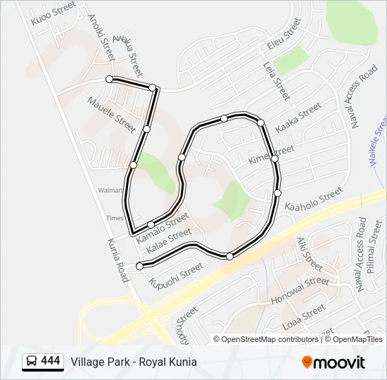 444 Bus Line Map