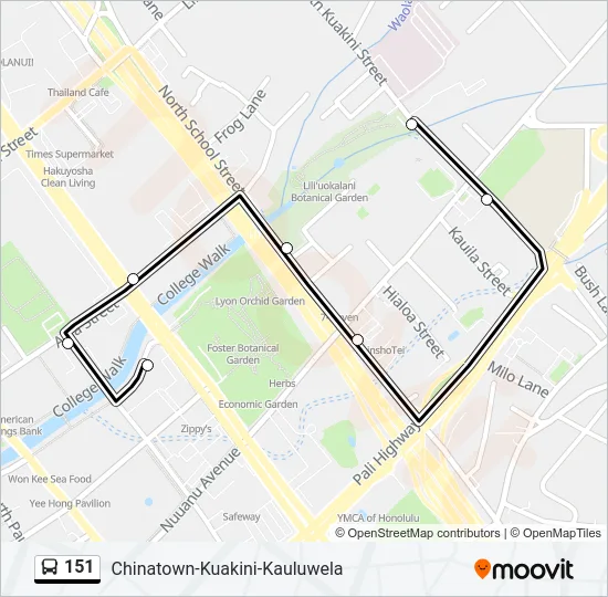 151 Bus Line Map