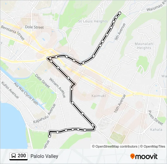 200 Bus Line Map
